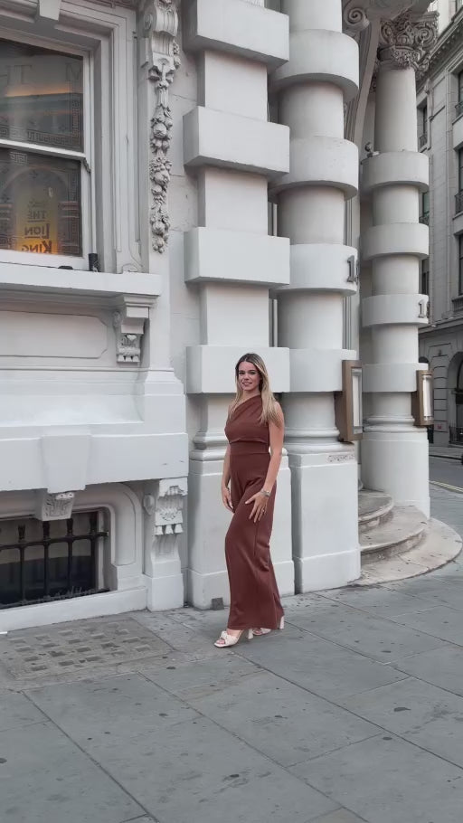 The ISL Nursing Jumpsuit — Chocolate